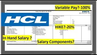 All about HCL | Hike | In hand Salary | Variable pay | Fresher CTC | #hcl #it #corporate #engineer