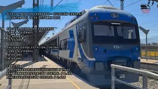 efe LANZAMIENTO OFICIAL // PILOTO TREN SAN FERNANDO - ESTACION CENTRAL
