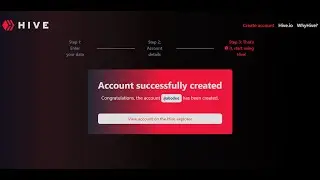How to create your free Web3 account on the Hive blockchain.