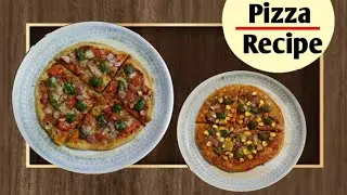 Homemade Pizza Recipe Without Yeast, Oven & Maida | Indian Veg Pizza  | Lockdown m banaye Pizza