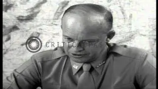 In the US, General Dwight Eisenhower speaks of cooperation between Allied countri...HD Stock Footage