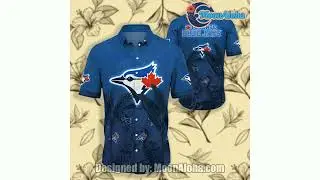 Toronto Blue Jays Flamingos Banana Tree Blue Button Down Shirt