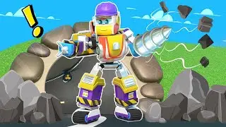ロボット掘削機、道路の掃除をする！