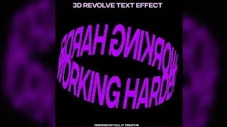 How to make 3D revolve text effect in illustrator | Cool text effect in illustrator #graphicdesign