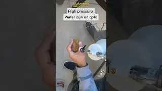 High Pressure Water Gun on Gold #shortsvideo #shorts
