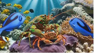 Deep-Sea Camera Captures Close-Up Mantis Shrimp in the Ocean  AI Video