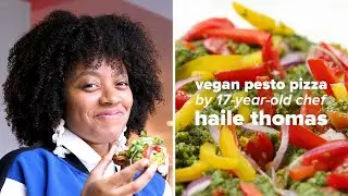 Vegan Pesto Pizza By 17-Year-Old Chef Haile Thomas