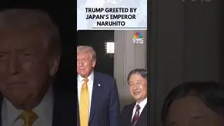 President Trump Greeted by Japan's Emperor Naruhito on Arrival at Imperial Palace in Tokyo | N18G