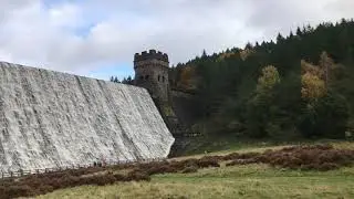 Derwent Dam overflowing after heavy rain fall. It&rsquo;s a little bit wet!