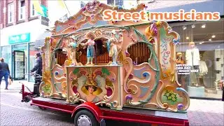 Live sound and music. Traditional Dutch holidays. Street organ. Draaiorgel. Barrel organ.