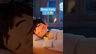 early to bed happy head | good bedtime habits for kids | #shorts