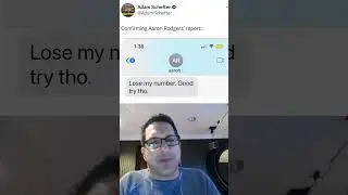Schefter reflects on Rodgers telling him to lose his number 📱 🤣