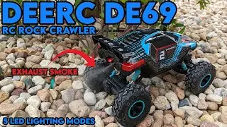 DEERC DE69 RC Rock Crawler with LED Lights & Exhaust Smoke Review