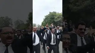 Naveed Jarwar Advocate  Leading Protest March from Sindh High Court to CM House Karachi