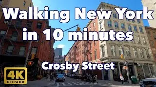 【4K】Walking New York #90 | Crosby Street | From Houston St to Howard St | Soho Manhattan