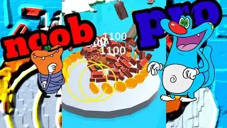 spiral roll noob vs pro vs hacker #3dgameplay #adroindgameplay