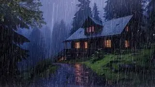 Goodbye Insomnia With Heavy Rain Sound | Sleep FAST with Heavy Rain - Rainfall for Insomnia Relief