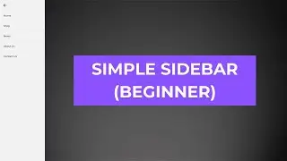 How to Create a Simple Sidebar with HTML, CSS & JavaScript (Beginner Tutorial)