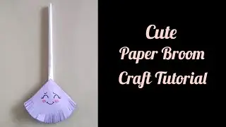 DIY Paper Broom Craft Tutorial || Cute Paper Broom || Easy Paper Broom Craft || Cute Craft Tutorial