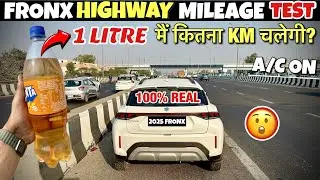 MILEAGE देखकर होश उड़ गए😱|2025 FRONX HIGHWAY MILEAGE TEST VS 1 LITRE PETROL💯😍|FRONX MILEAGE TESTED🔥