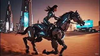 Futuristic Ride: AI Robotic Horse in Action!