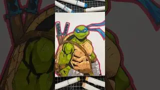 Drawing Leonardo from TMNT #drawing #art #fyp