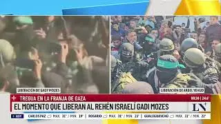 Tregua en la Franja de Gaza: el momento que liberan al rehén israelí Gadi Mozes