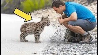 Man Was Being Chased By A Baby Bobcat ..... Until He Realize Heart-Breaking Truth!