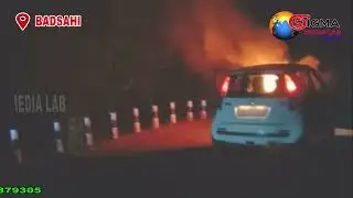 During the short circuit, a car caught fire