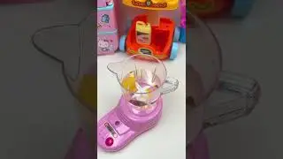 ASMR Juice Bar! 🍌🎧 Unboxing & Making Banana Juice with Our Toy Juicer! #shorts  #kidsfun