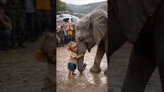 Little monkey help elephant..❤️😮#viral #shortsfeed #shortvideos #viralshorts #viralshort