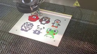 Taglio laser su legno con crocini tramite camera CCD