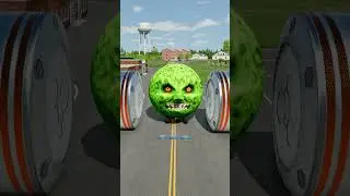 Long Colourful Capsule Buses vs Hydraulic Crush - BeamNG.drive