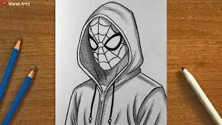 How to Draw Spider-Man with a Hoodie || Step-by-Step Spider-Man Drawing Tutorial (Pencil Sketch)