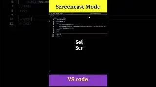 Screencast Mode - Vs code #shortvideo #coding #vscode #ai