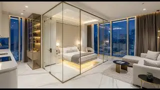 Dubai High Rise Glass Studio Apartment Renovation  Ultra Luxury Interior Design
