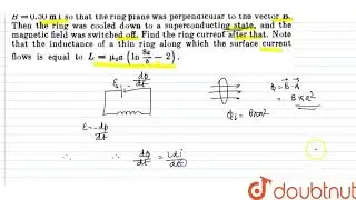 A ring radius a = 50 mmmade of thinwire of radiusb = 1.0 mmwas locatedin a unifrommagneticfield ...