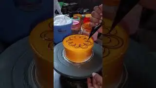 Ice cake half kg counter cake Mango 🥭 flower recipe full video dekhe #cake #food #viralvideo 