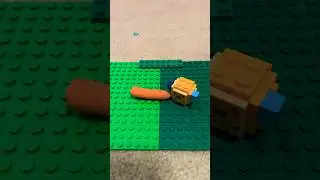 Puffer, fish, eating carrots . Lego ￼￼