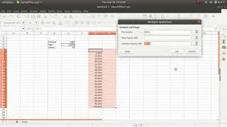 Data table in libreoffice | Ubuntu