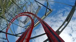 Storm Chaser back seat on-ride backwards HD POV Kentucky Kingdom