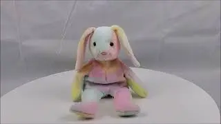 Hippie Easter Bunny Pastel Rabbit Ty Beanie Baby 1999 retired
