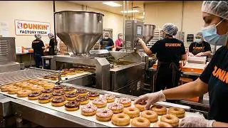 How Dunkin Donuts Are Made in Factory | Inside the Donut Production Process