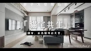 貓奴必看！打造人貓共生的天堂宅邸，超治癒設計大公開！| #開箱設計 | 室內設計| 21坪 | 2房2廳 | 貓宅共生 【奈子光空間設計】