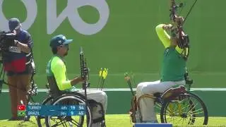 Compound Open Mixed Team quarter finals - Turkey v Brazil - Rio 2016 Paralympics