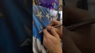 airbrush painting a stitched star #custom #airbrush #art #asmr