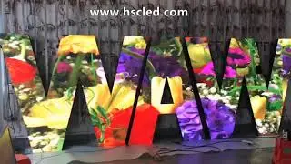 Custom Shape LED Screen for WAW Logo