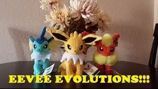 Plush Review: Eevee Evolutions - Vaporeon, Jolteon, and Flareon Pok&eacute; Plushes