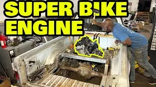 Mounting The Turbo Hayabusa Motor In Our Mid Engine Pickup Truck
