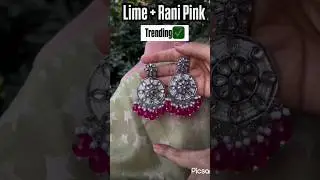 Pista outfit contrast earring 💯 maroon dress combination earring #trending #shorts #earring #viral